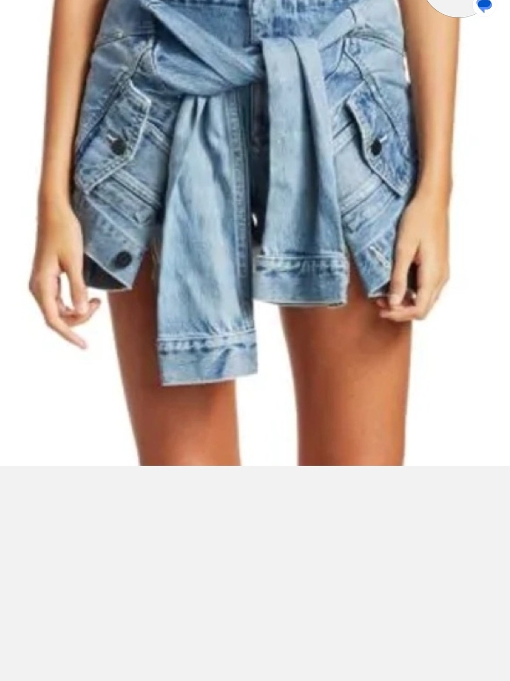 Alexander Wang Light Blue Denim Shorts Size 28